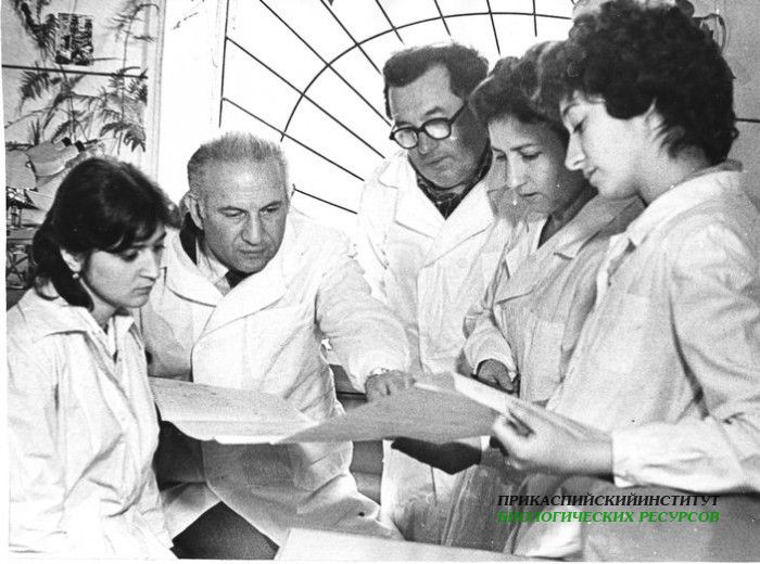 Абрамов Ш.А. и сотрудники лаборатории ЭБОРИБР обсуждение результатов исследований